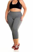 Calça legging curta cintura alta