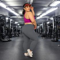 CALÇA LEGGING DITANA K2B PLUS SIZE SOCIAL FITNESS POLIAMIDA. Cor:PretaTamanho:G2=48/50