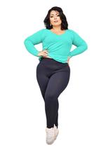 Calça Legging Ditana Plus Size Cós Alto K2B Não Fica Transparente