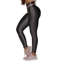 Calca Legging Empina Bumbum Glossy Grafite Moving Fitness