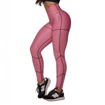 Calca Legging Empina Bumbum Pump Glossy Rosa Chiclete Moving