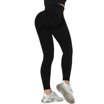 Calça Legging Empina Bumbum Sem Costura Cintura Cos Alto