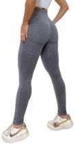 Calça Legging Esportiva Cinza Tamanho Único 36 A 44 Academia Feminina Cintura