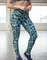 Calça Legging Feminina Academia Cintura Alta Cós Alto Estampada Estampa Zero Transparência Esportiva Conjunto