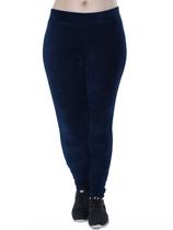Calça Legging Feminina Anistia Veludo Cotele Grossa Marinho