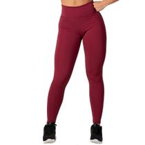 Calça Legging Feminina Bordô Suplex Cós Alto Donna Martins