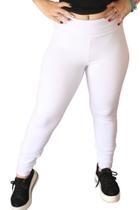 Calca Legging Feminina calça Modeladora Branca Academia Ginastica Cós Alto Enfermeira