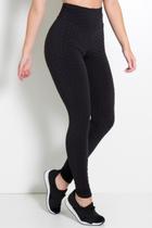 Calça Legging Feminina Cintura Alta Bolha Fitness Academia