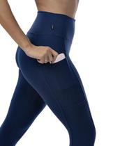 Calça Legging Feminina Com Bolsos Laterais Cintura Alta Academia