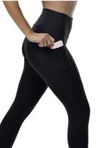 Calça Legging Feminina Com Bolsos Laterais Cintura Alta Academia