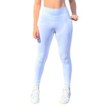Calça Legging Feminina Cós Alto Duplo Costura Reforçada Bolsos Laterais Funcionais Legging Feminina Academia