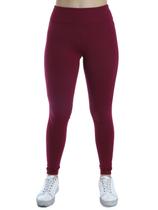Calça Legging Feminina Cós Anatômico Fitness Bordo Calça Legging Feminina Cós Anatômico Fitness Bordo