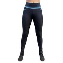 Calça Legging Feminina Cós Elástico Cintura Média Legging Academia Fitness Musculação Bolso Lateral