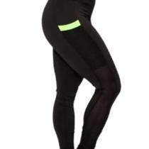 Calça Legging Feminina De Academia Com Bolso Lateral Cintura Alta Fitness Zero Transparência