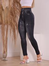 Calça legging feminina fake jeans .