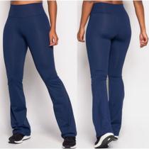 Calça Legging Feminina Flare Azul Bailarina Boca de Sino Suplex Modeladora Calça Legging Feminina Flare Azul Bailarina Boca de Sino Suplex Modeladora
