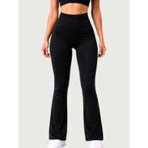 Calça Legging Feminina FLARE Estilo Bailarina com Cintura Alta Academia Zero Transparência