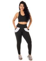 Calça Legging Feminina Grossa Com Bolso Treino Yoga Fitness Calça Legging Feminina Grossa Com Bolso Treino Yoga Fitness