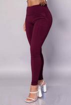 Calça Legging Feminina Montaria Forrada Confortável Para Trabalhar Lisa