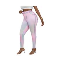 Calça Legging Feminina Plus Size com Estampa Gradiente - Confortável e de Alta Elasticidade