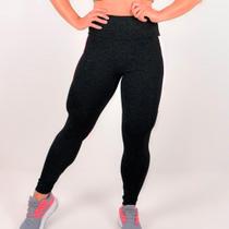 Calça Legging Feminina Suplex Esportiva para Academia Mariê preta e cinza