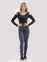 Calça Legging Feminina Veludo Cotelê Cintura Alta Outono Inverno RLC Modas