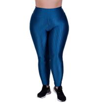 Calça Legging Fitness Cintura Alta Cirrê 3D Plus Size Feminino Laura