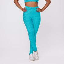 Calça Legging Fitness Cintura Alta Jacquard Poliamida Orbis