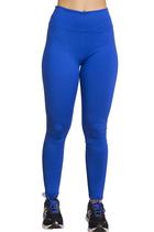 Calça Legging Fitness Cintura Alta Power Suplex Azul