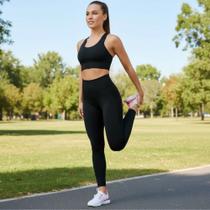 Calça Legging Fitness Cintura Alta Sem Costura Zee Rucci Tamanho:GCor:Preta Calça Legging Fitness Cintura Alta Sem Costura Zee Rucci Tamanho:GCor:Preta