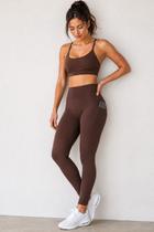 Calça Legging Fitness Com Bolso Polo Wear Marrom Calça Legging Fitness Com Bolso Polo Wear Marrom