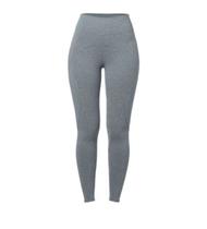 Calça legging fitness com recortes cinza mescla claro she