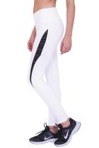 Calça Legging Fitness Detalhe Furadinho em Suplex Branca P