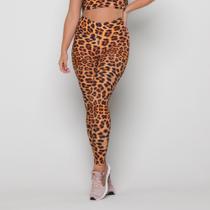 Calca legging fitness estampa digital onça, tamanho G