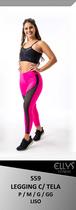 Calça legging fitness femina com tela