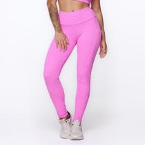 Calça Legging Fitness Feminina Bolso Lateral Jacquard Poliamida