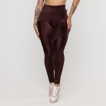 Calça Legging Fitness Feminina Bolso Recortes Poliamida