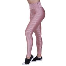 Calça Legging Fitness Feminina Cintura Alta Cirre 3D Orbis Rosê