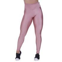 Calça Legging Fitness Feminina Cintura Alta Cirre 3D Orbis Rosê