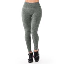 Calça Legging Fitness Mescla Sem Costura Jacquard com Cós Alto Preta Calça Legging Fitness Mescla Sem Costura Jacquard com Cós Alto Preta