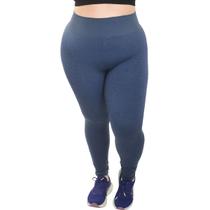 Calça Legging Fitness Mescla Sem Costura Plus Size Zee Rucci Calça Legging Fitness Mescla Sem Costura Plus Size Zee Rucci