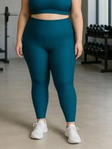 Calça Legging Fitness Plus Size Cirrê 3D Feminina Leg Academia Cintura Alta - c4 LAURA PLUS