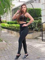 Calça Legging Fitness Poliamida Cintura Alta Academia Zero Transparência