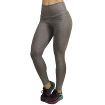 Calça Legging Fitness Poliéster Lisa Cintura Alta