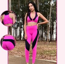Calça Legging Fitness St Madame Rosa Claro com Tela