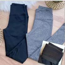 Calça legging flanelada