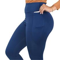 Calça Legging Flanelada Feminina Com Bolso Térmica Forrada Suplex Cós Alto Calça Legging Flanelada Feminina Com Bolso Térmica Forrada Suplex Cós Alto