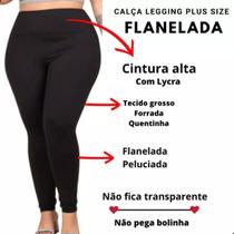 Calça legging Flanelada Feminina - Legg Suplex Peluciada Plus Size Calça legging Flanelada Feminina - Legg Suplex Peluciada Plus Size