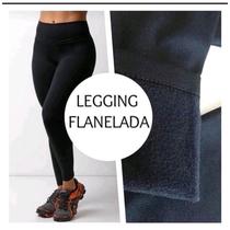 Calça Legging Flanelada Forrada De Pelúcia