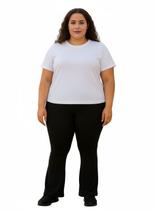 Calça Legging Flare Bailarina Feminina Plus Size Preta Calça Legging Flare Bailarina Feminina Plus Size Preta